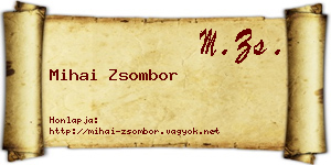 Mihai Zsombor névjegykártya