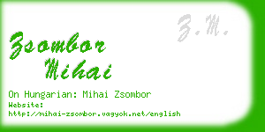 zsombor mihai business card